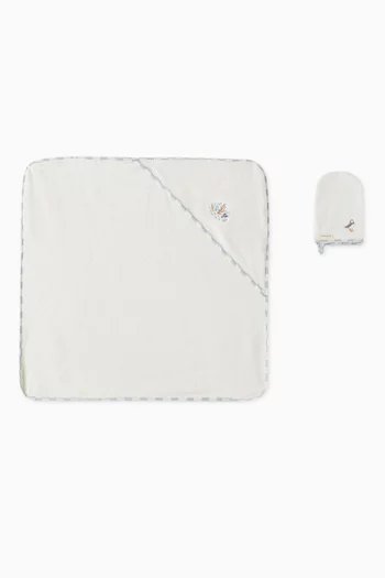 Coastline Bath Mitt & Towel Set