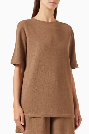 Textured T-shirt in Cotton-blend