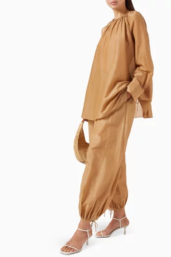 Harem Pants in Cotton & Silk