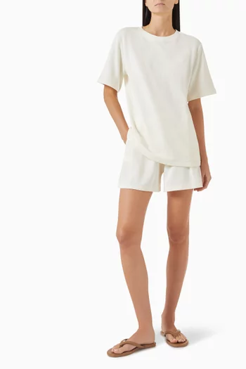 Textured T-shirt in Cotton-blend