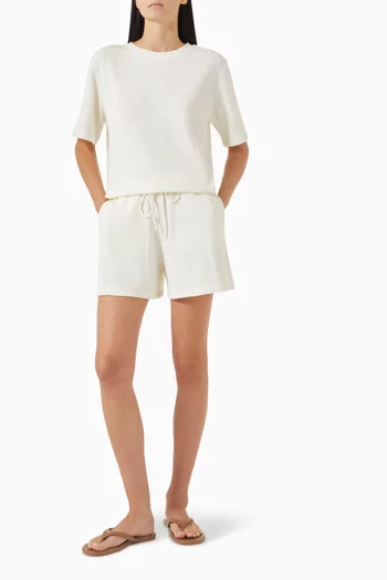 Textured Shorts in Cotton-blend