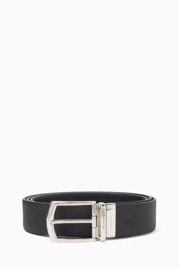 Reversible Belt in Saffiano Leather