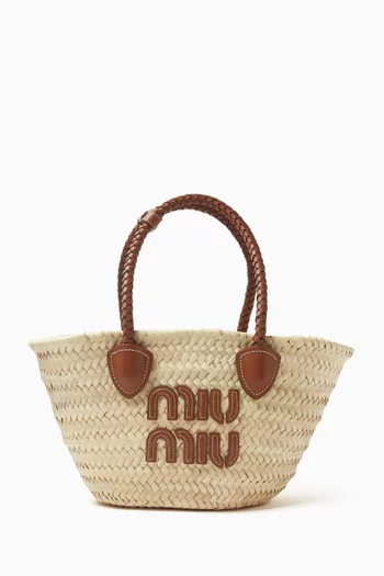 Mini Woven Basket Bag in Raffia