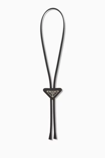 Bolo Tie in Saffiano Leather