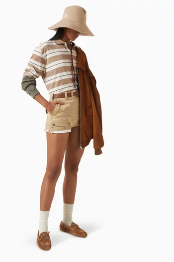 Striped Polo Shirt in Cotton Jersey