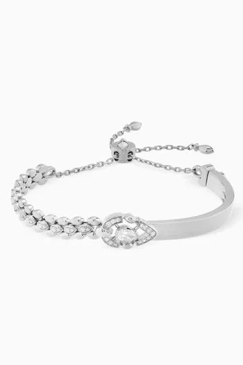 Dualité Signature Diamond Bangle in 18kt White Gold