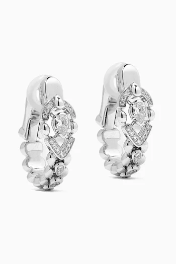 Dualité Signature Earrings in 18kt White Gold