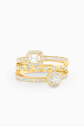 Trilogie Diamond Ring in 18kt Gold