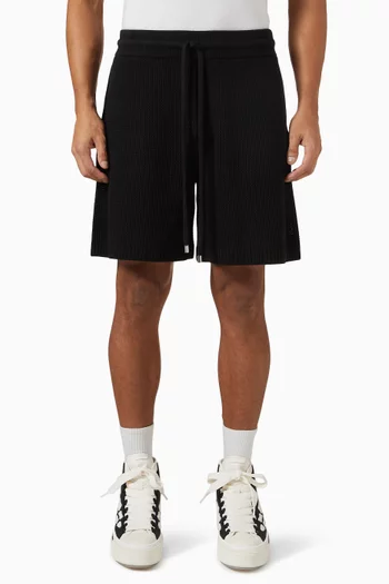 Drawstring Shorts in Crochet Mesh