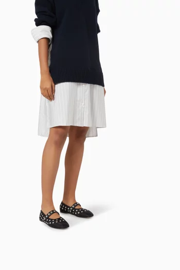 Ryder Studded Ballet Flats in Alter Mat Vegan Leather