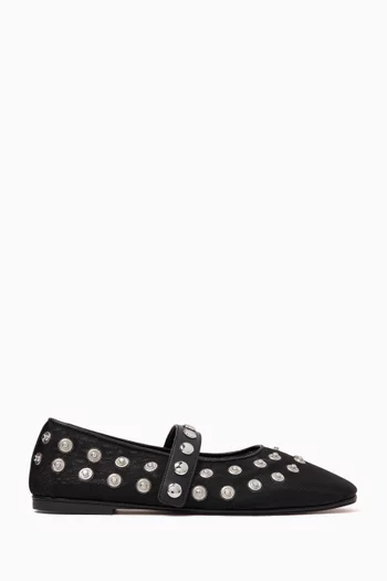Ryder Studded Ballet Flats in Alter Mat Vegan Leather