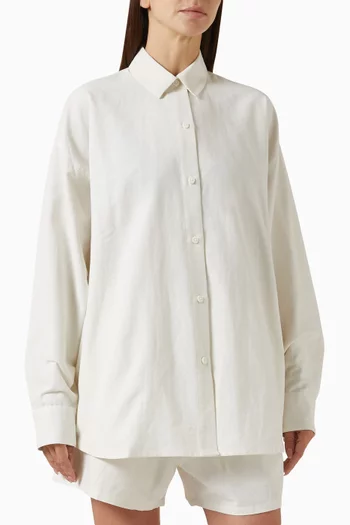 Relaxed Shirt in Brushed Oxford Cotton