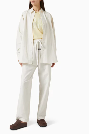 Relaxed Pants in Brushed Oxford Cotton