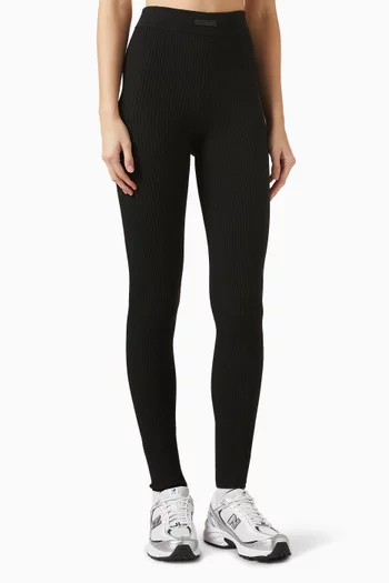 Logo Leggings in Waffle-knit