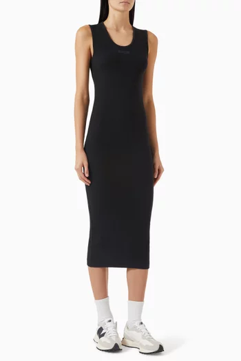 Logo Tank Dress in Rib-knit