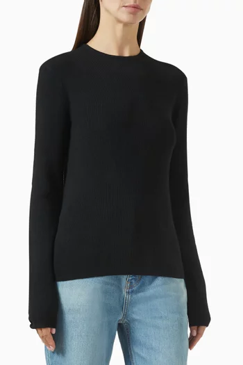 Long-sleeve T-shirt in Rib-knit