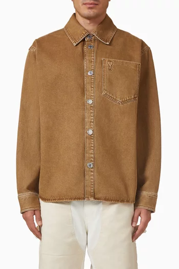 قميص بنمط جاكيت آمي دي كور دينم قطن