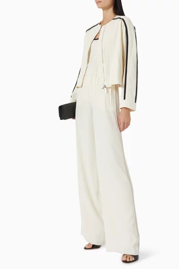 Libage Bomber Jacket in Satin Crepe