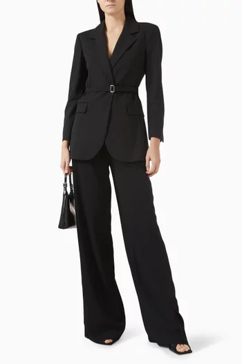 Belted Blazer in Wool-blend