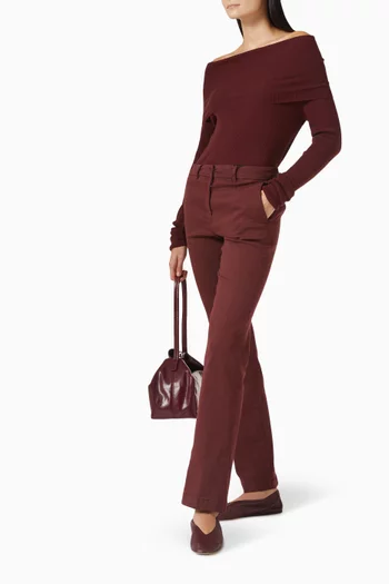 بنطال روفو بقصة ساق مستقيمة