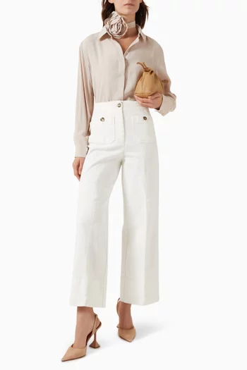 Cabiria Shirt in Silk Crepe de Chine