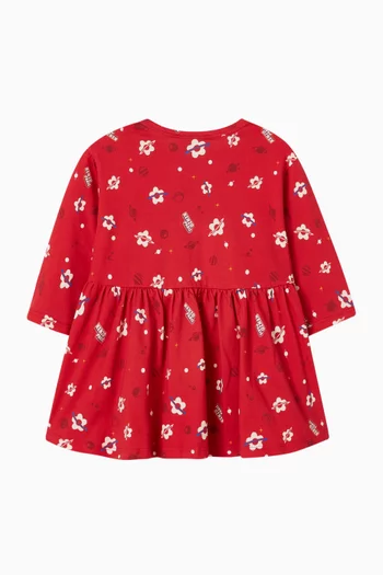 Floral-print Dress in Cotton