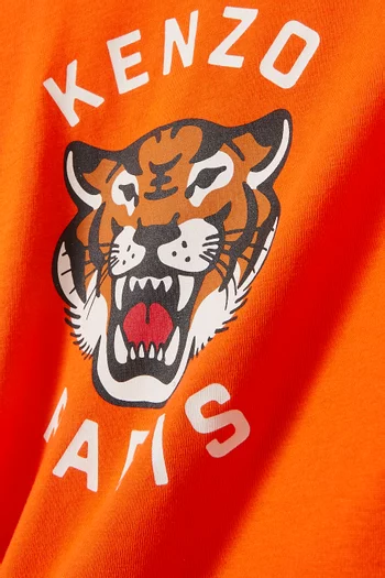 Tiger Logo T-shirt in Cotton