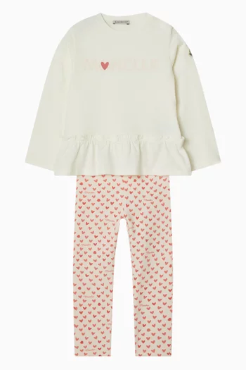 Heart Print Co-ord Set in Cotton