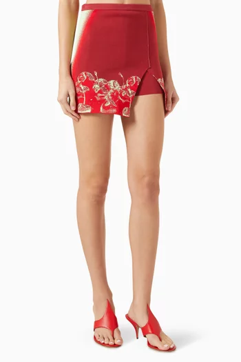 Ella Cherry-print Skorts
