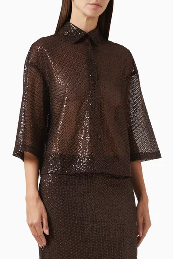 Sequin Embroidered Shirt