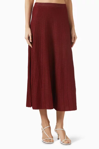 تنورة كروسكا متوسطة الطول نسيج لوركس