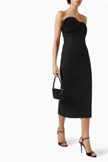 Domez Rose-applique Dress