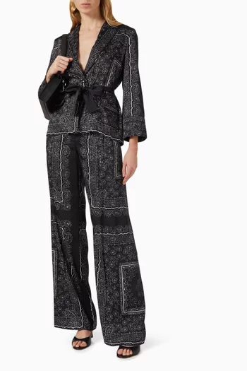 Ambra Foulard-print Pants