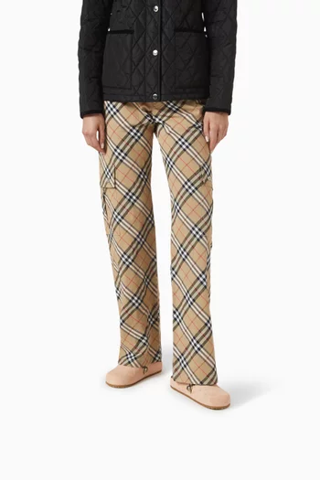 Urchin Mules in Check-embossed Suede