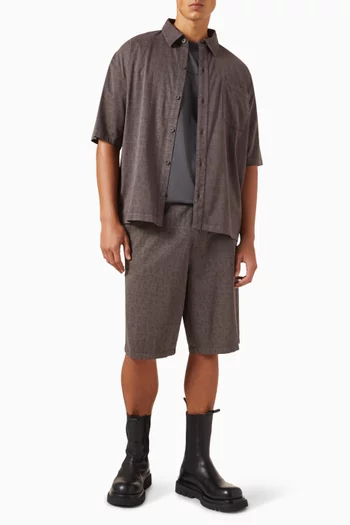 Croc Printed Shorts in Cotton