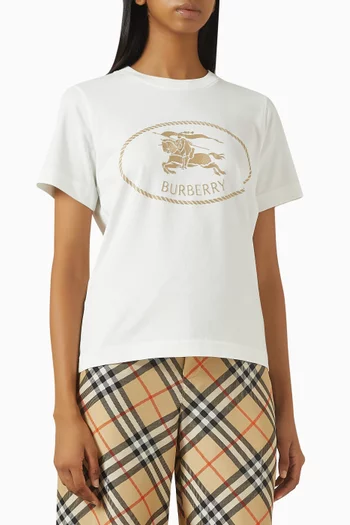 Embroidered T-shirt in Cotton