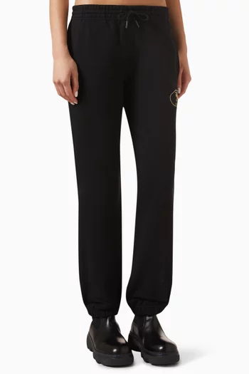 Embroidered Sweatpants in Cotton