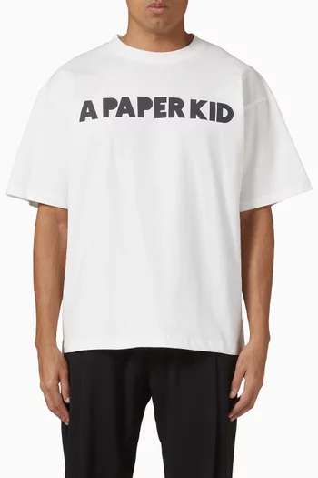 تي شيرت بشعار الماركة قطن