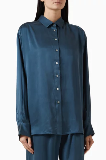 The Maya Shirt in Silk Charmeuse