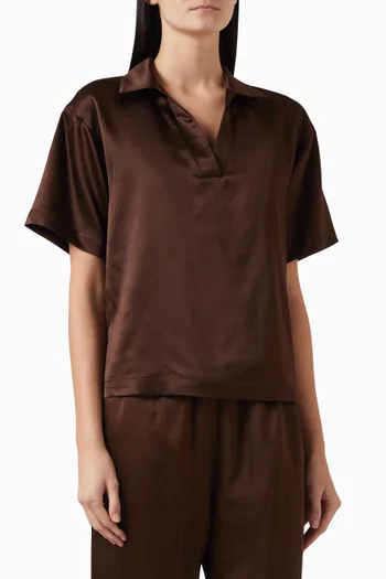 بلوزة مودينا صوف وحرير ستان