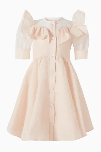 Ruffle Buttoned Dress