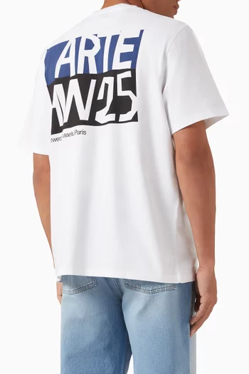 Cut-out Print T-shirt in Cotton