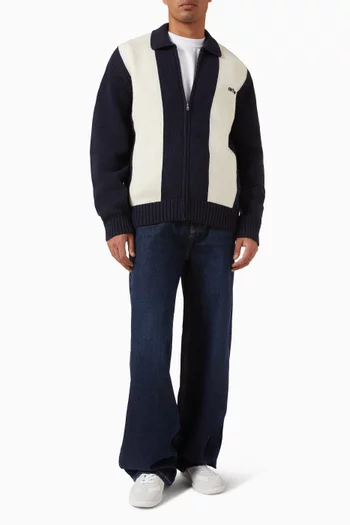 كارديغان مخطط قماش منسوج