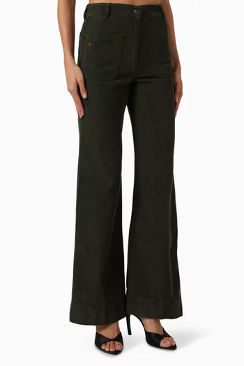 Alina Wide-leg Jeans in Corduroy