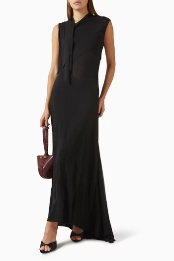 Draped Panel Dress in Viscose
