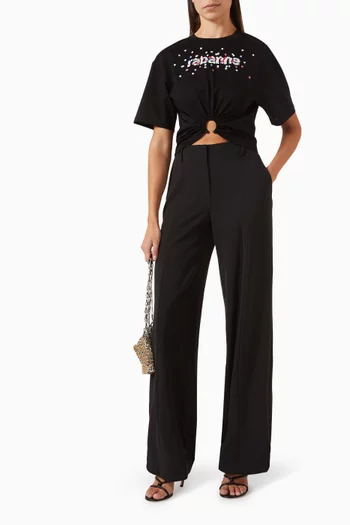 Appliqué-logo Crop T-shirt