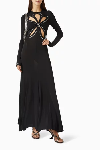 Cut-out Maxi Dress in Jersey