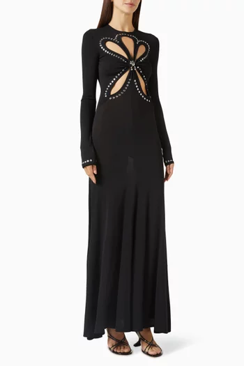 Cut-out Maxi Dress in Jersey