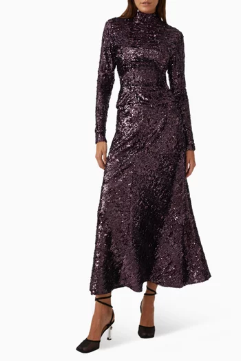 Sequin-embellished Top in Jersey