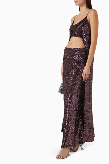 Sequin-embellished Maxi Top